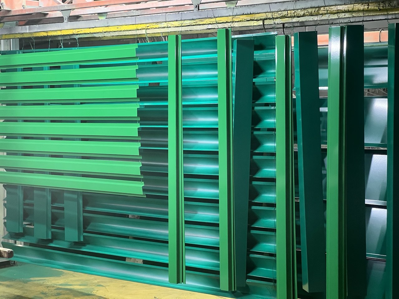 Порошковая покраска в цвет RAL желтый