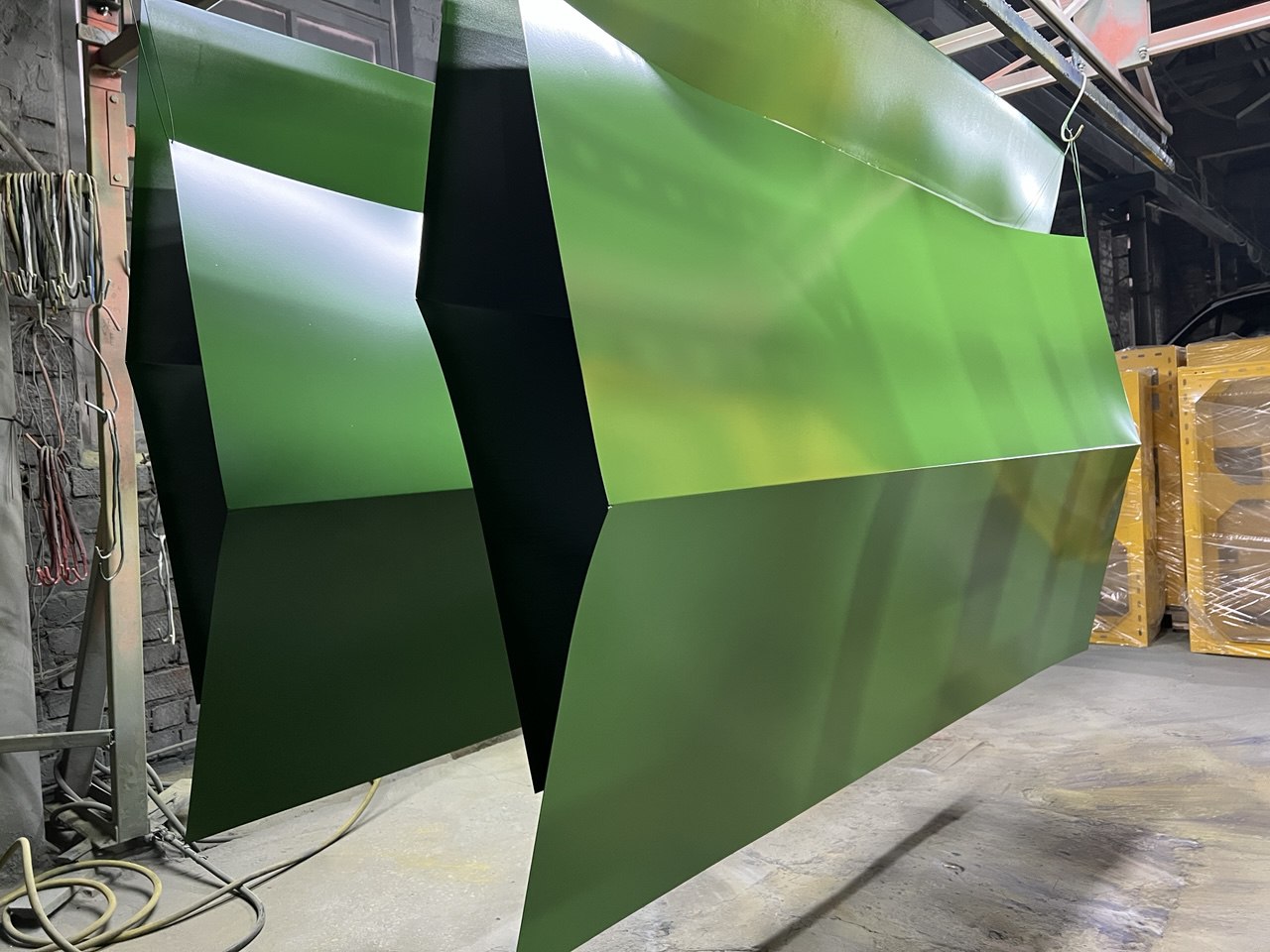 Порошковая покраска в цвет RAL желтый